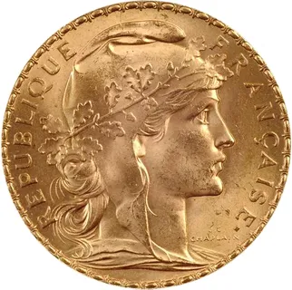 20 Francs Goldmünze Marianne - Hahn