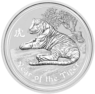 1/2 Kilogramm Silbermünze Australien Lunar II Tiger 2010