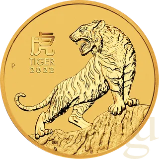 10 Unzen Goldmünze Australien Lunar III Tiger 2022