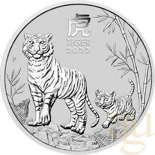 10 Kilogramm Silbermünze Australien Lunar III Tiger 2022