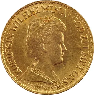 10 Gulden Goldmünze Wilhelmina