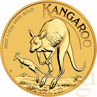 1/2 Unze Goldmünze Australien Känguru 2022