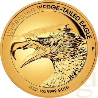 1 Unze Goldmünze Australien Wedge Tailed Eagle 2022 proof - Ultra High Relief