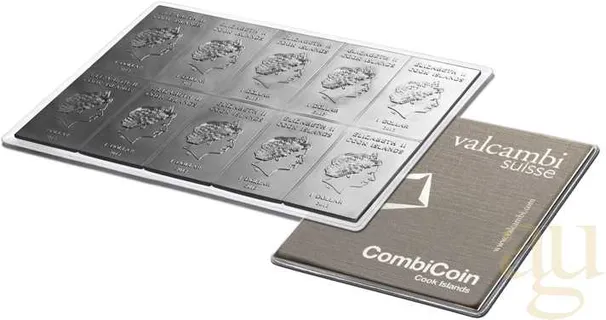 10 x 10g Silber Tafelbarren - Cook Islands CombiCoin