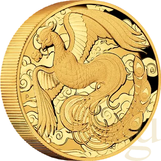 2 Unzen Goldmünze Australien Phönix 2022 - High Relief - polierte Platte