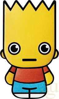 1 Unze Silbermünze Tuvalu Mini Bart Simpson 2022 coloriert