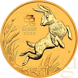 10 Unzen Goldmünze Australien Lunar III Hase 2023