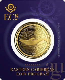 1 Unze Goldmünze EC8 St. Vincent & The Grenadines - Humpback Whale 2021