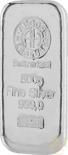 500 Gramm Silberbarren Argor Heraeus