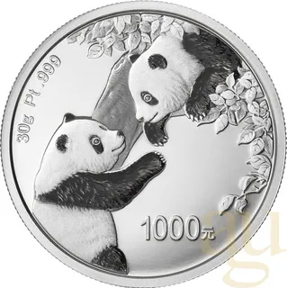 30 Gramm Platinmünze China Panda 2023 proof