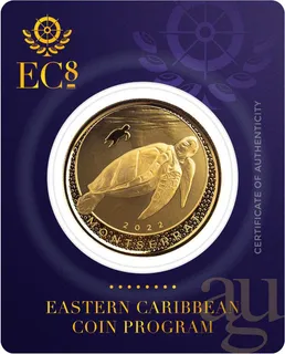1 Unze Goldmünze EC8 Montserrat - Sea Turtle 2022