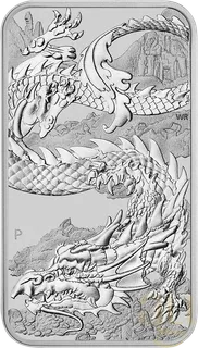 1 Unze Silbermünze Perth Mint Rectangular Dragon 2023