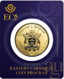 1 Unze Goldmünze EC8 Antigua & Barbuda - Coat of Arms 2022