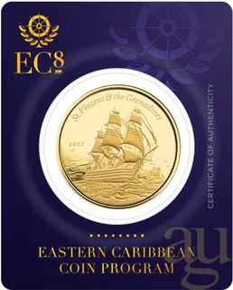 1 Unze Goldmünze EC8 St. Vincent & The Grenadines - Warship 2022