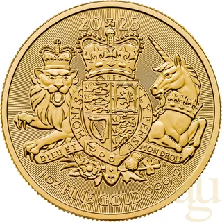 1 Unze Goldmünze Großbritannien Royal Arms 2023