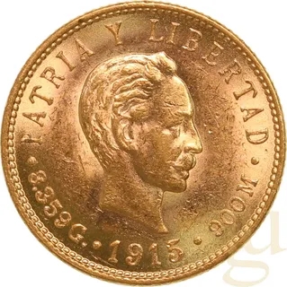 5 Pesos Goldmünze Kuba