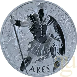 1 Unze Silbermünze Tuvalu - Gods of Olympus - Ares 2023
