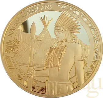 1 Unze Goldmünze Native Americans - Warbonnet 2023