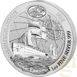 1 Unze Silbermünze Ruanda Nautical Serie - Great Eastern 2023