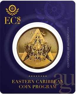 1 Unze Goldmünze EC8 St. Lucia - Coat of Arms 2023