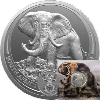 1 Unze Silbermünze Südafrika Big Five Elefant 2024