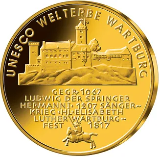 1/2 Unze Goldmünze - 100 Euro Wartburg 2011 (D)