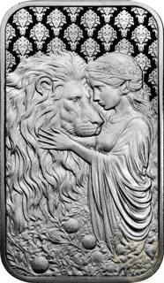10 Unzen Silberbarren Una and the Lion 2024