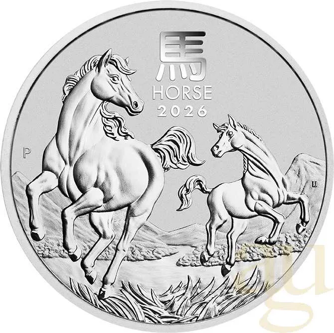 1 Unze Silbermünze Australien Lunar III Pferd 2026