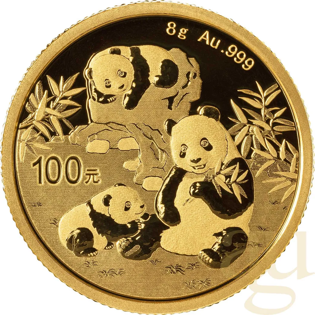 8 Gramm Goldmünze China Panda 2025