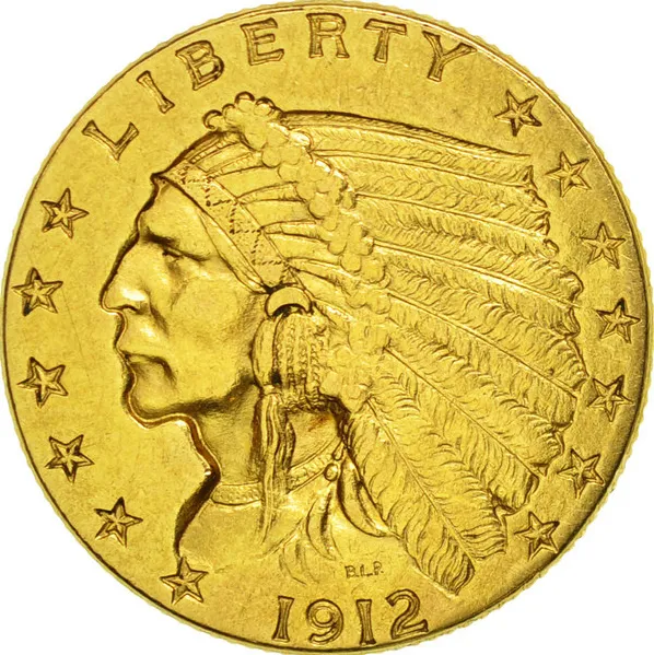 2,5$ Goldmünze Indianer