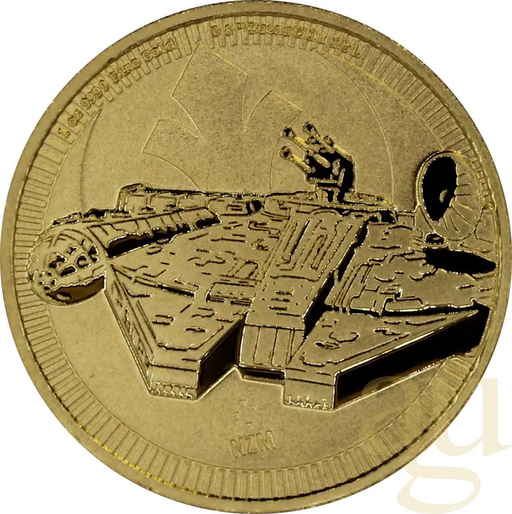 1 Unze Goldmünze Niue Star Wars - Millennium Falcon 2021