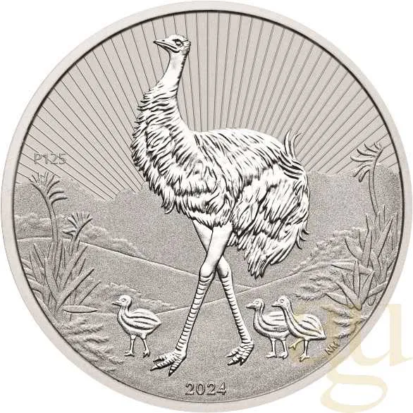 2 Unzen Silbermünze Australien Next Generation - Piedfort Emu 2024