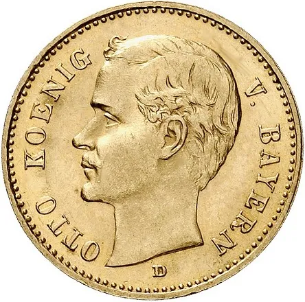 10 Mark Goldmünze Otto König von Bayern
