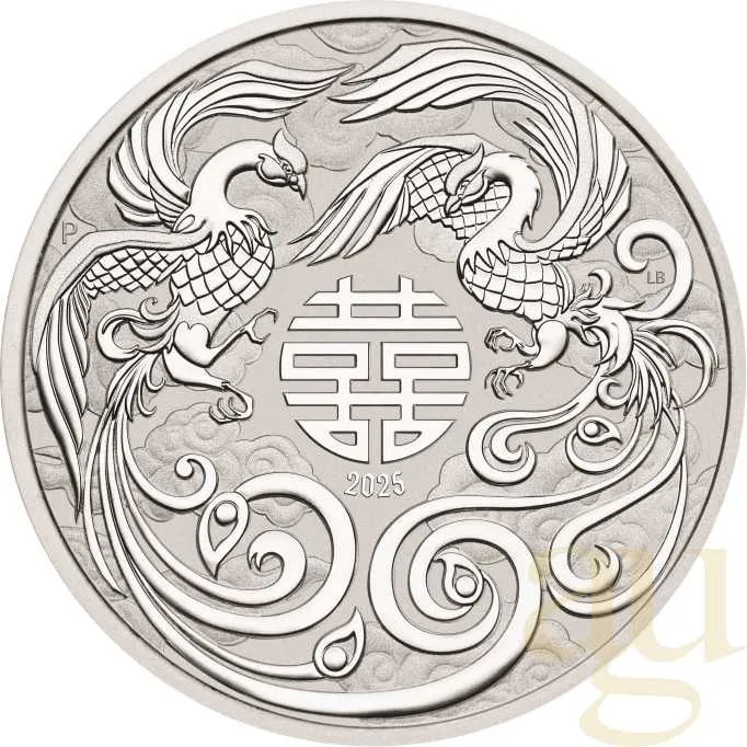 1 Unze Silbermünze Australien Chinese Myths and Legends Double Phoenix 2025