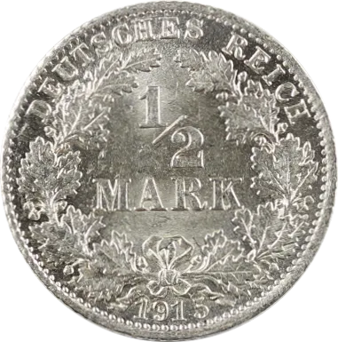 1/2 Mark Silbermünze Kaiserreich