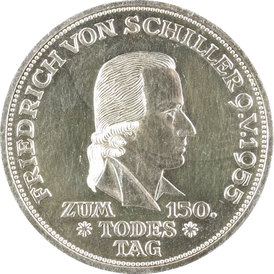 5 DM Silbermünze Friedrich von Schiller BRD