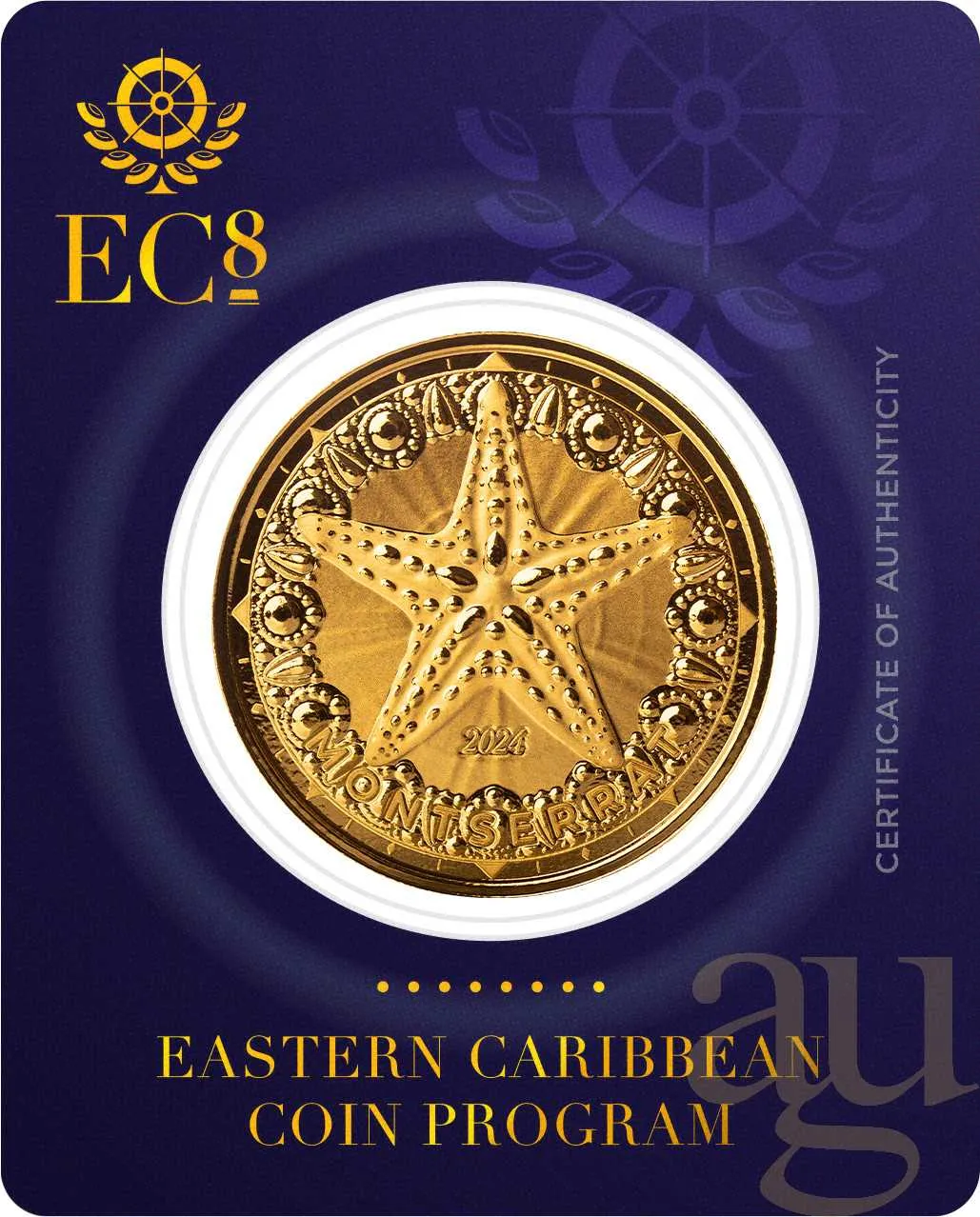 1 Unze Goldmünze EC8 Montserrat - Starfish 2024
