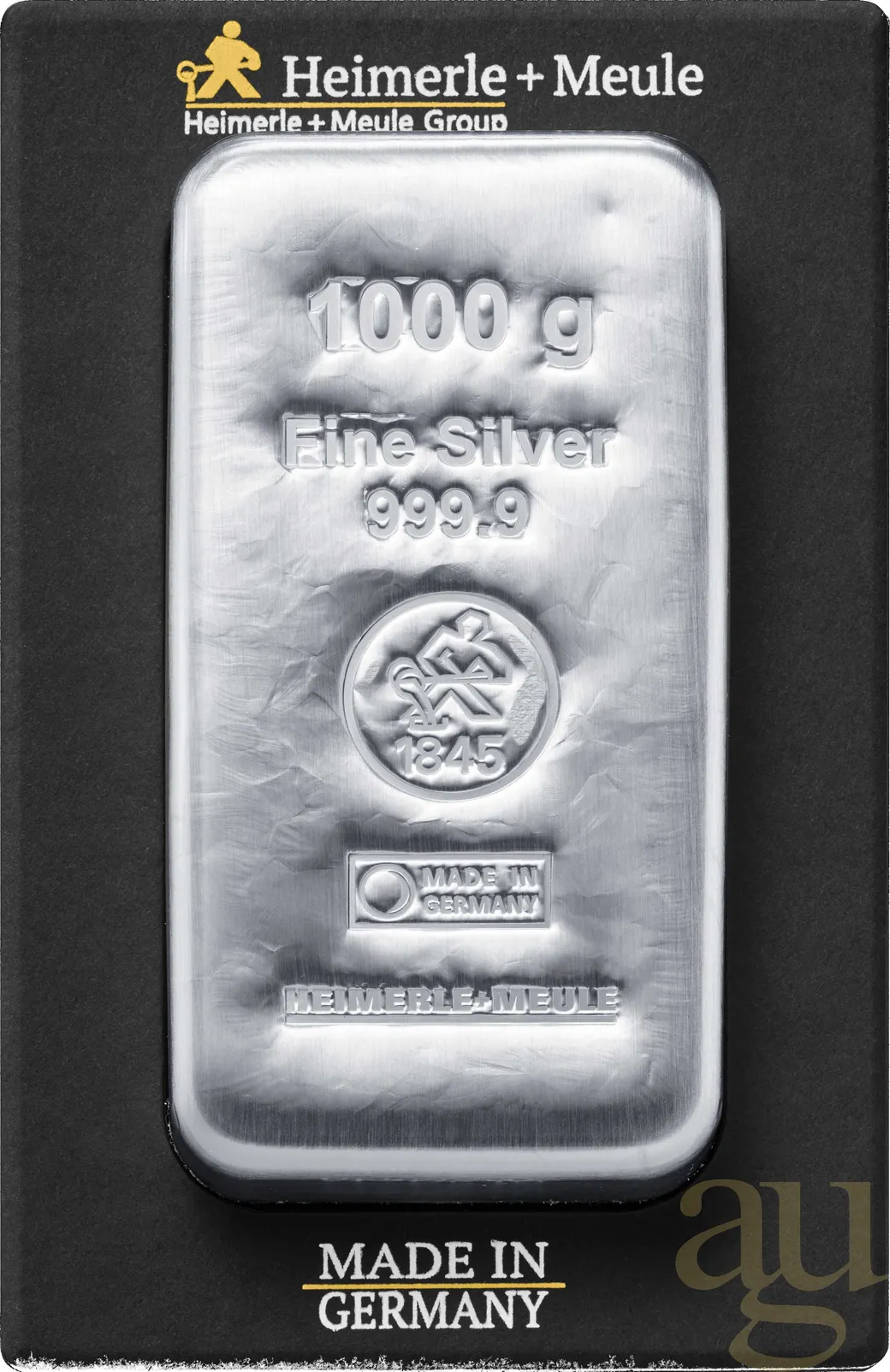 1 Kilogramm Silberbarren Heimerle + Meule