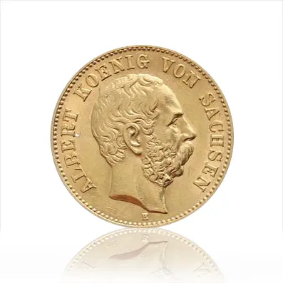 20 Mark Goldmünze Albert König von Sachsen