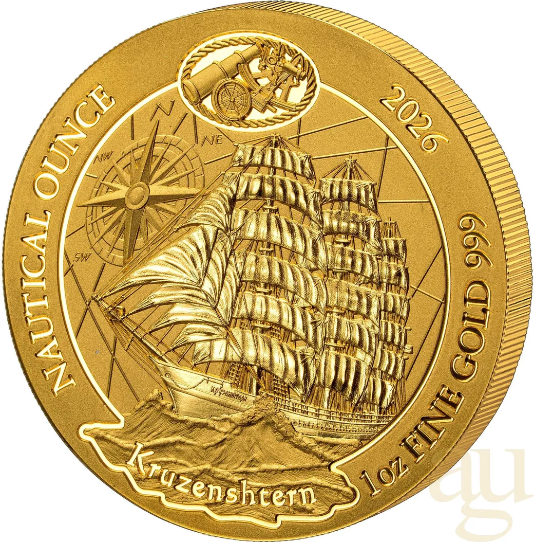 1 Unze Goldmünze Ruanda Nautical Serie - Kruzenshtern 2026