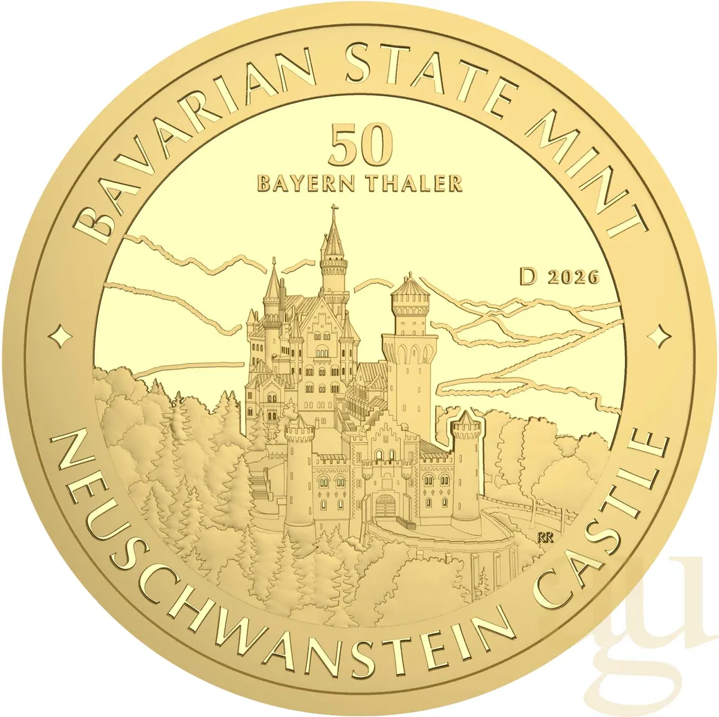 1/2 Unze Goldmünze Bayern Thaler - Schloss Neuschwanstein 2026