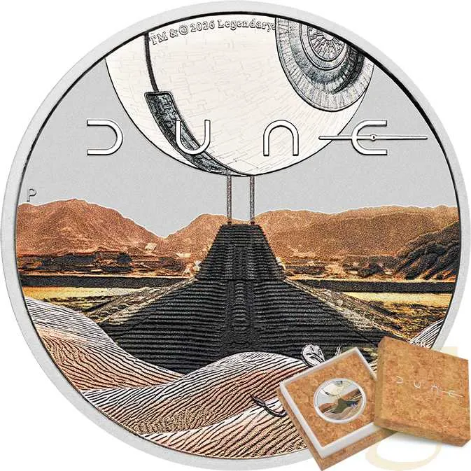 1 Unze Silbermünze Australien Dune 2026 - coloriert