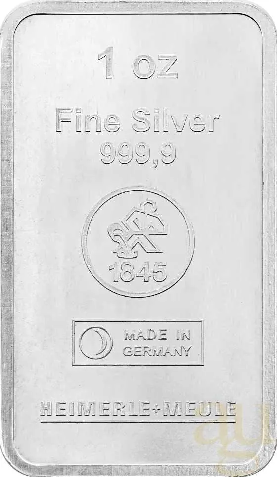 31,1 Gramm Silberbarren Heimerle + Meule