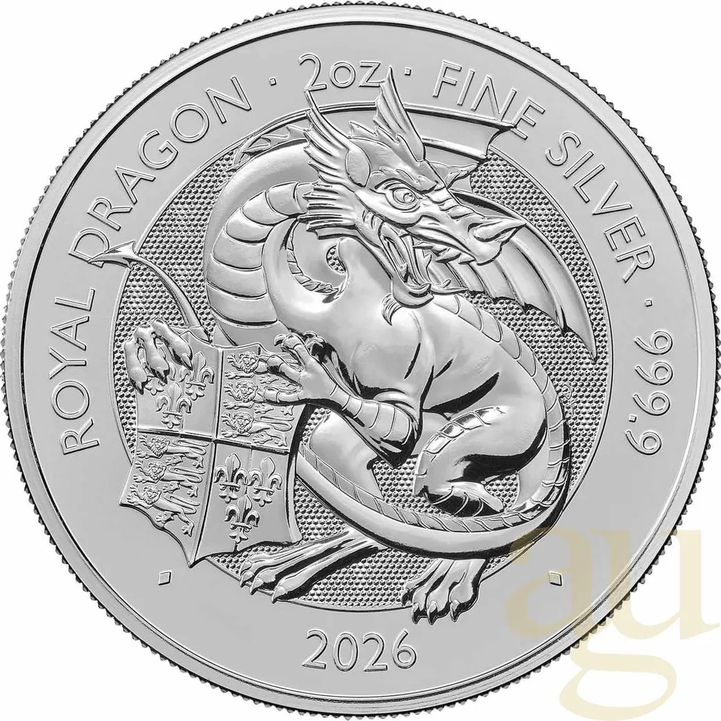 2 Unzen Silbermünze Tudor Beasts Royal Dragon 2026