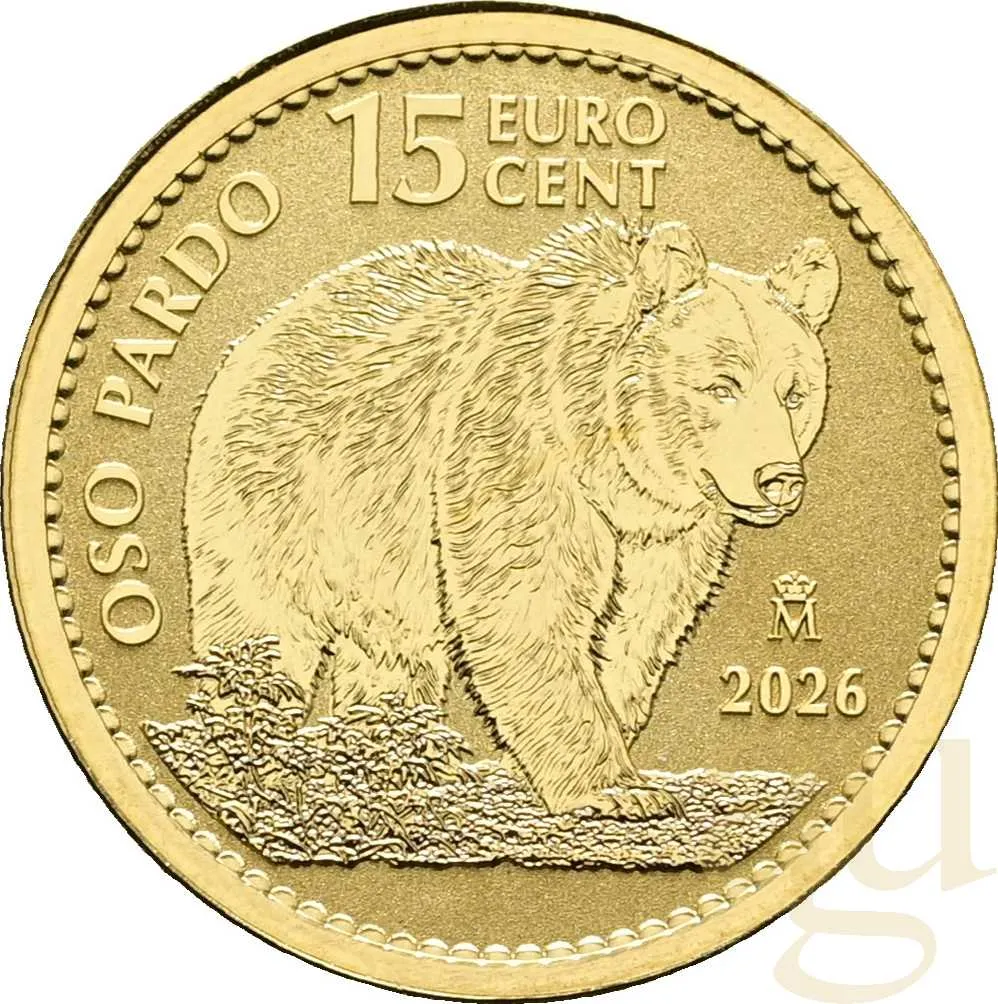 1/10 Unze Goldmünze Spanien Brown Bear 2026