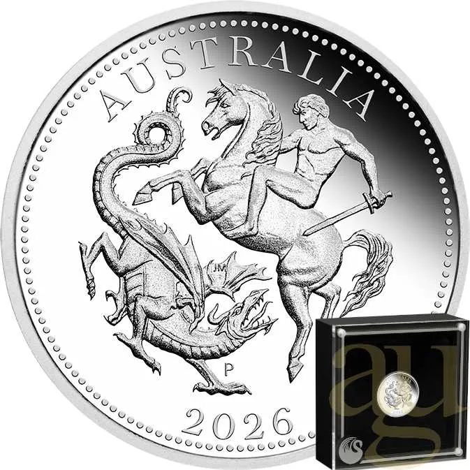 Australien Sovereign 2026 Silbermünze - polierte Platte