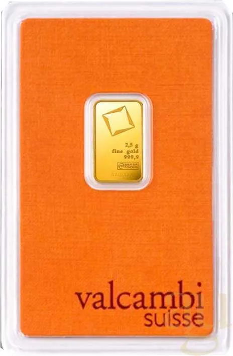2,5 Gramm Goldbarren Valcambi