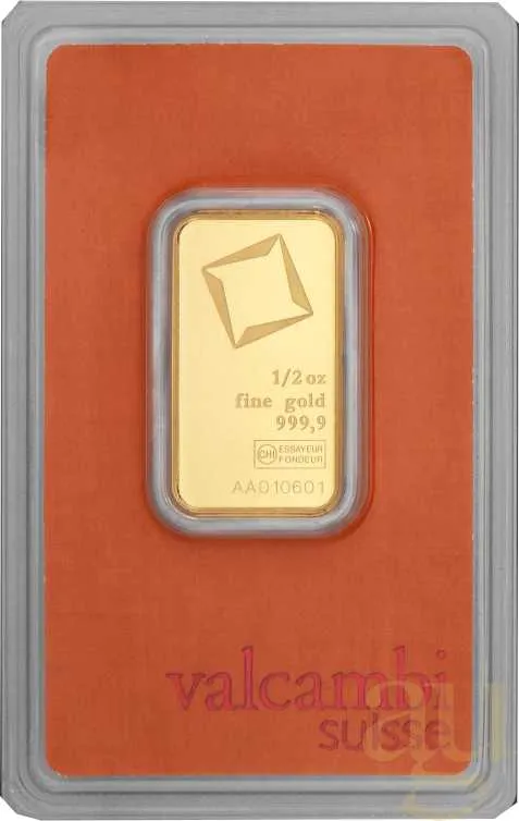 1/2 Unze Goldbarren Valcambi
