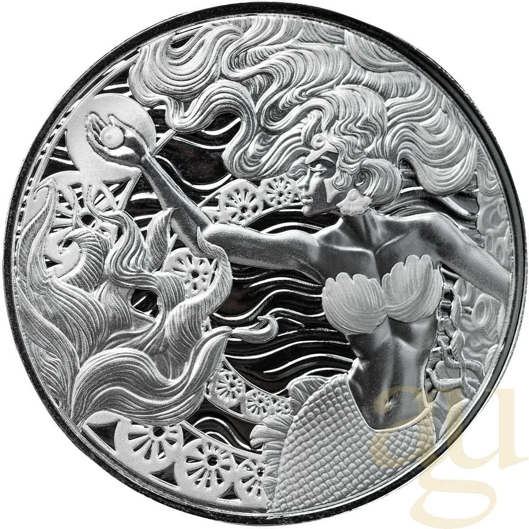 1 Unze Silbermünze Samoa Mermaid & Pearl 2025