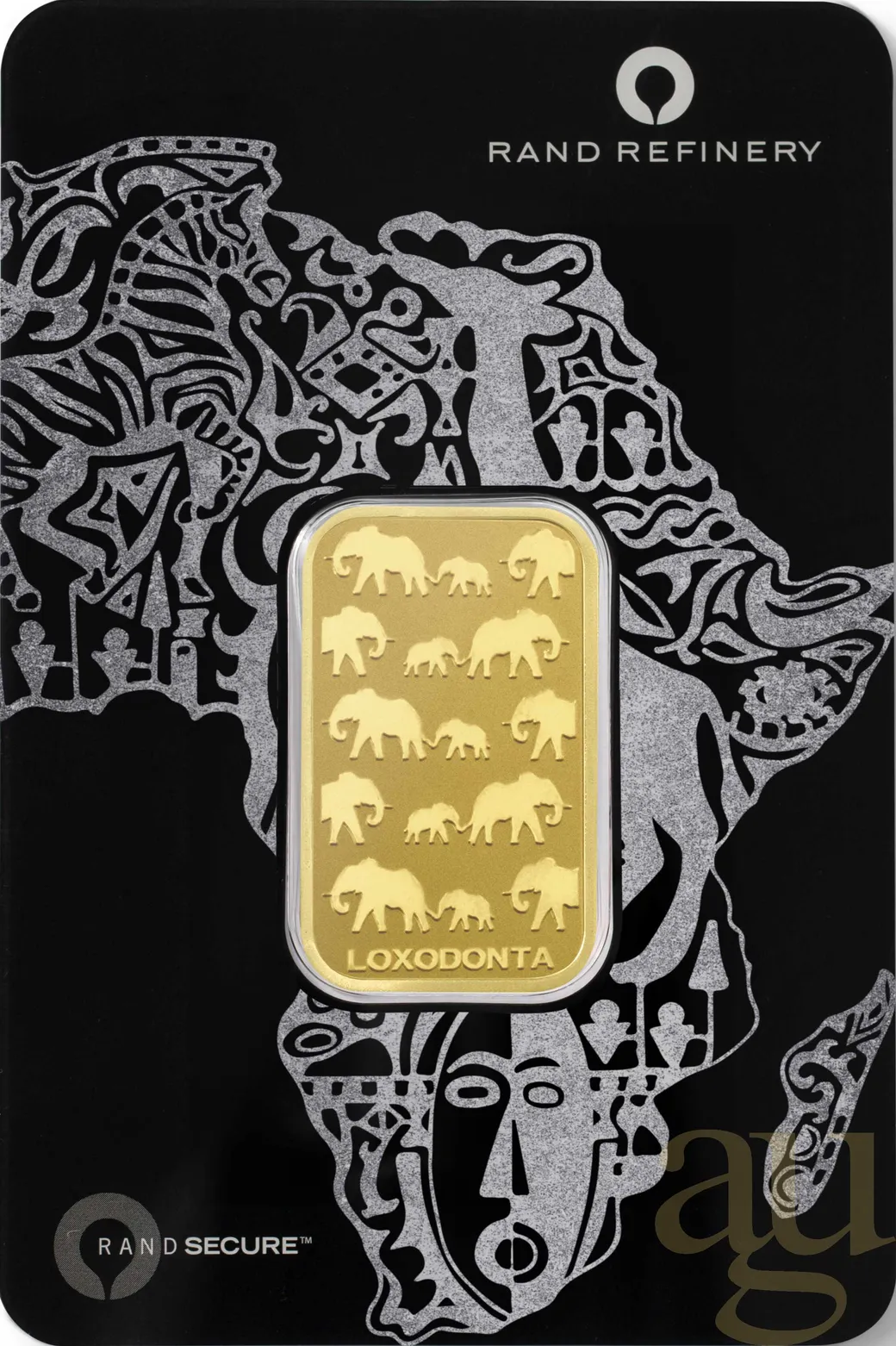 20 Gramm Goldbarren Rand Refinery - Elefant